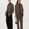 Women * | Lemaire-Uk Belted Double Breasted Jacket Women