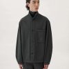 Men * | Lemaire-Uk Stand Collar Overshirt