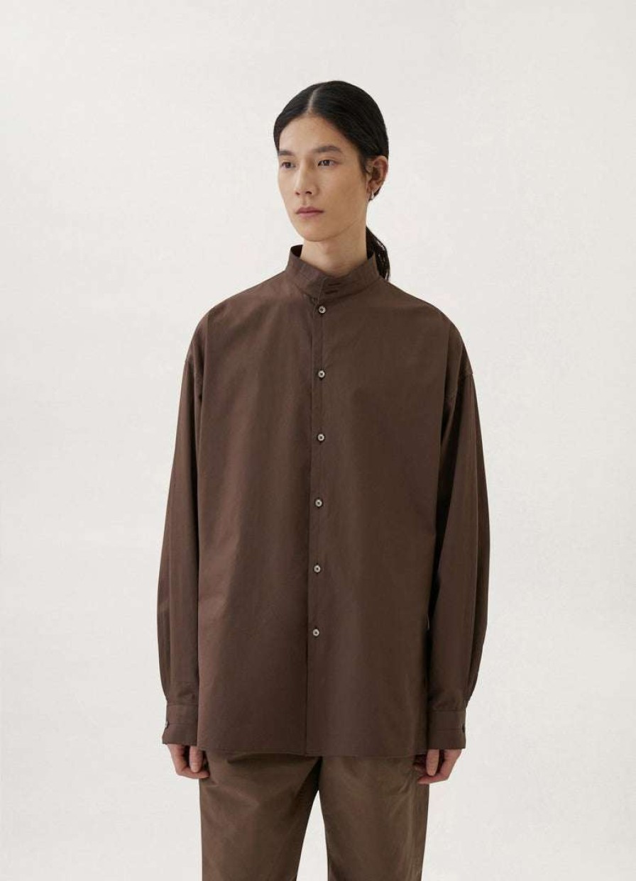 Men * | Lemaire-Uk Stand Collar Twisted Shirt