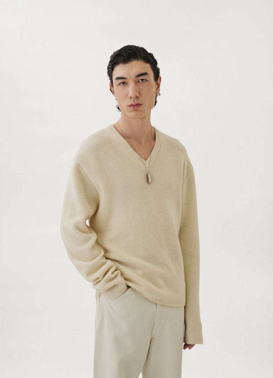 Men * | Lemaire-Uk V-Neck Sweater Men