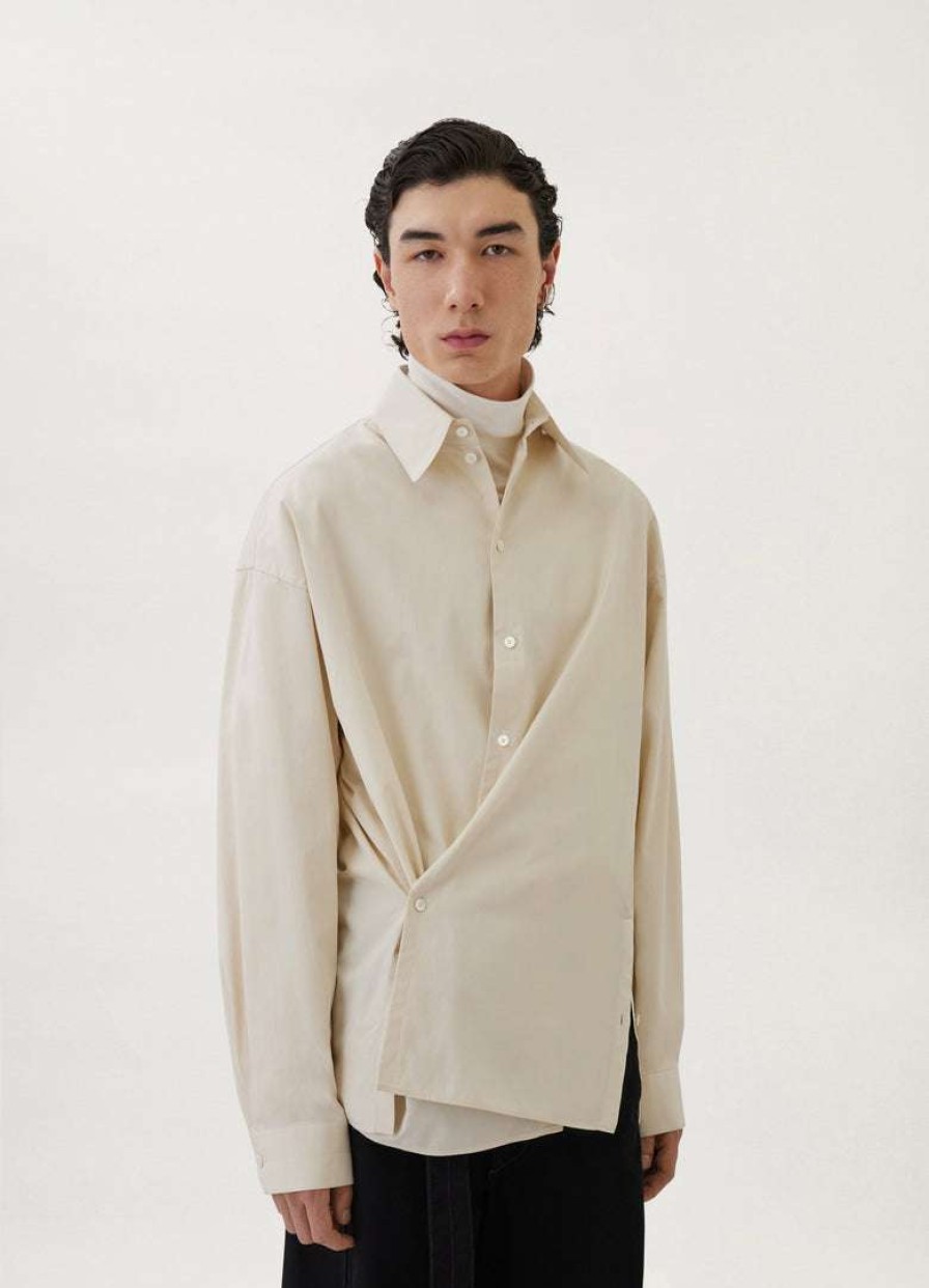 Men * | Lemaire-Uk Regular Collar Twisted Shirt