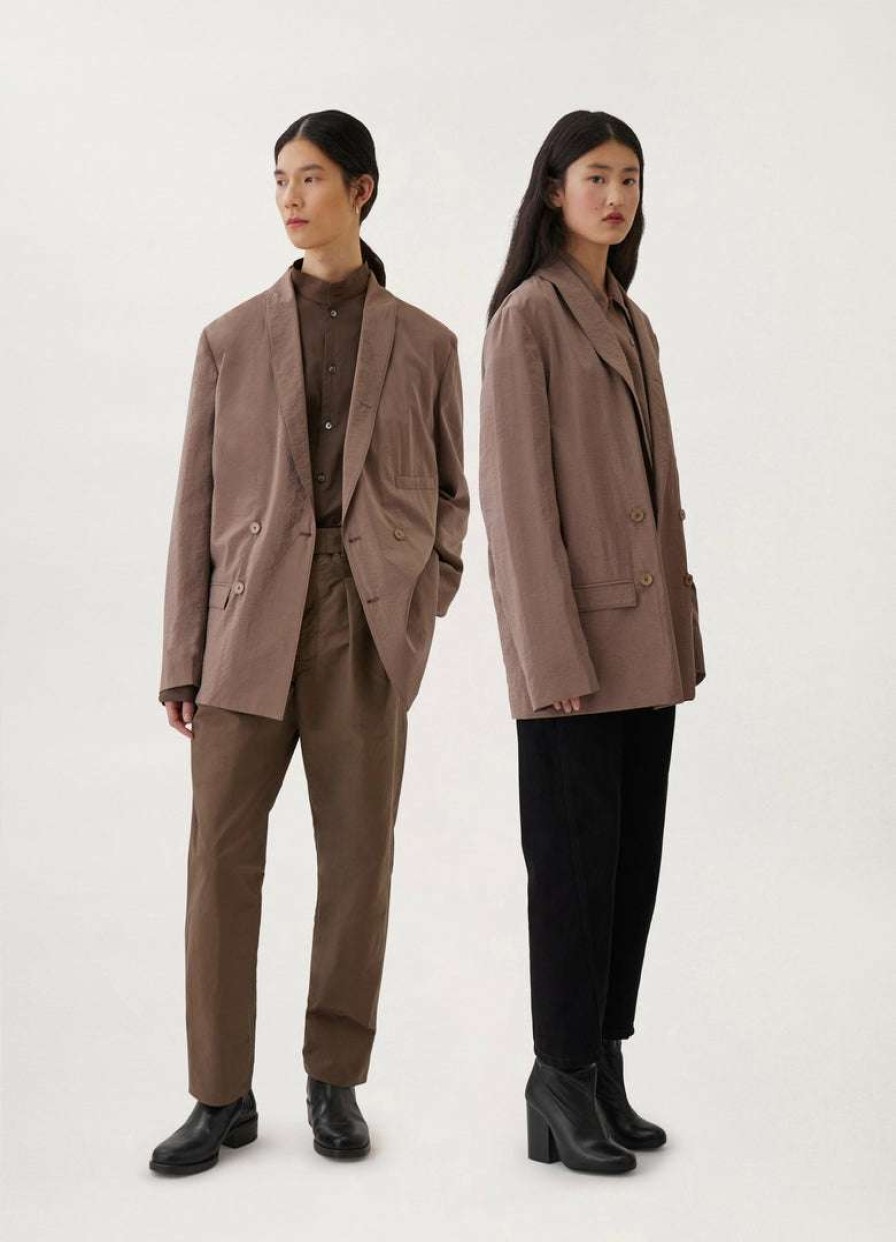 Women * | Lemaire-Uk Belted Double Breasted Jacket Women