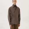 Men * | Lemaire-Uk Regular Collar Twisted Shirt