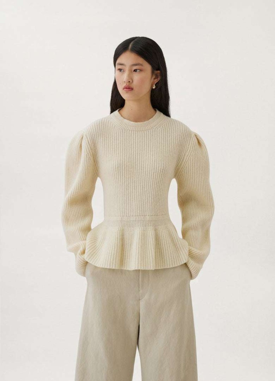 Women * | Lemaire-Uk Peplum Sweater Women