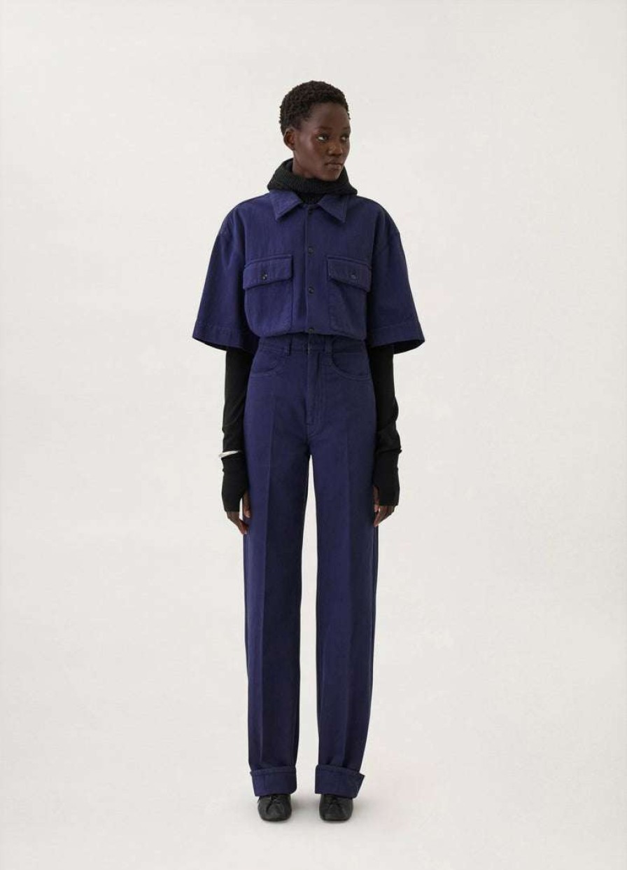 Women * | Lemaire-Uk Denim High Waisted Pants